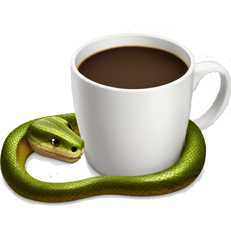 snake drinking coffee emoji