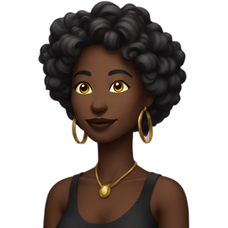 God vibrant femme noir emoji