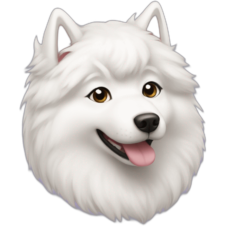 Samoyed dog girl emoji