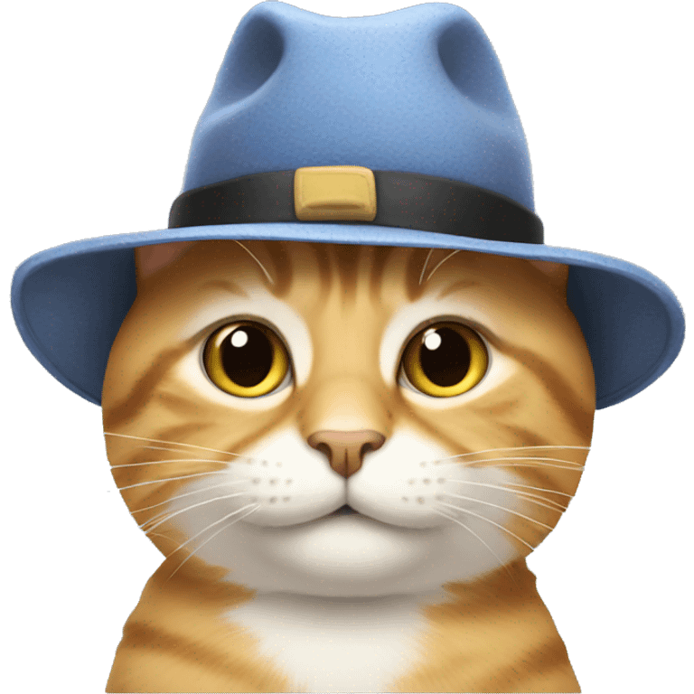 Cat wearing a hat emoji