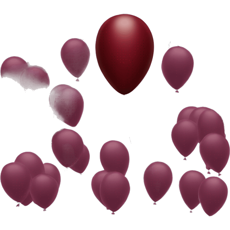 burgundy baloon emoji