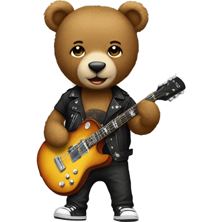 rockstar teddy bear emoji