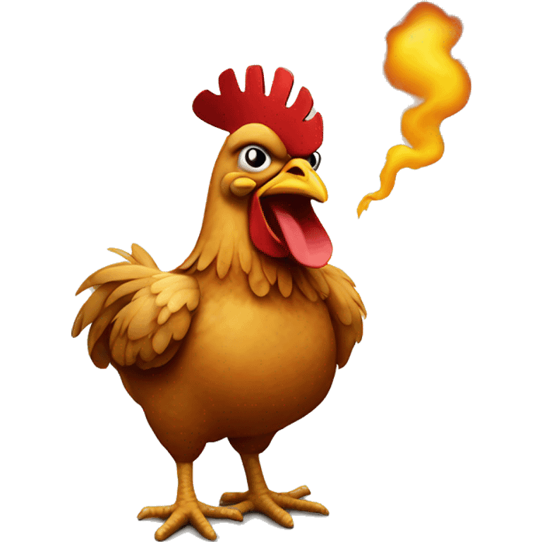 chicken smoking a cigar  emoji