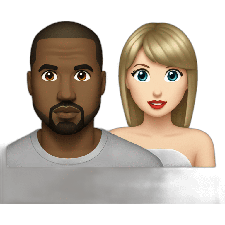 kanye and taylor swift emoji