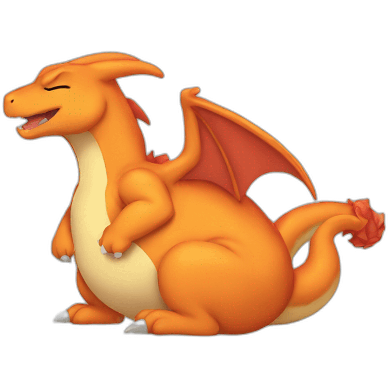 charizard curled up sleeping emoji