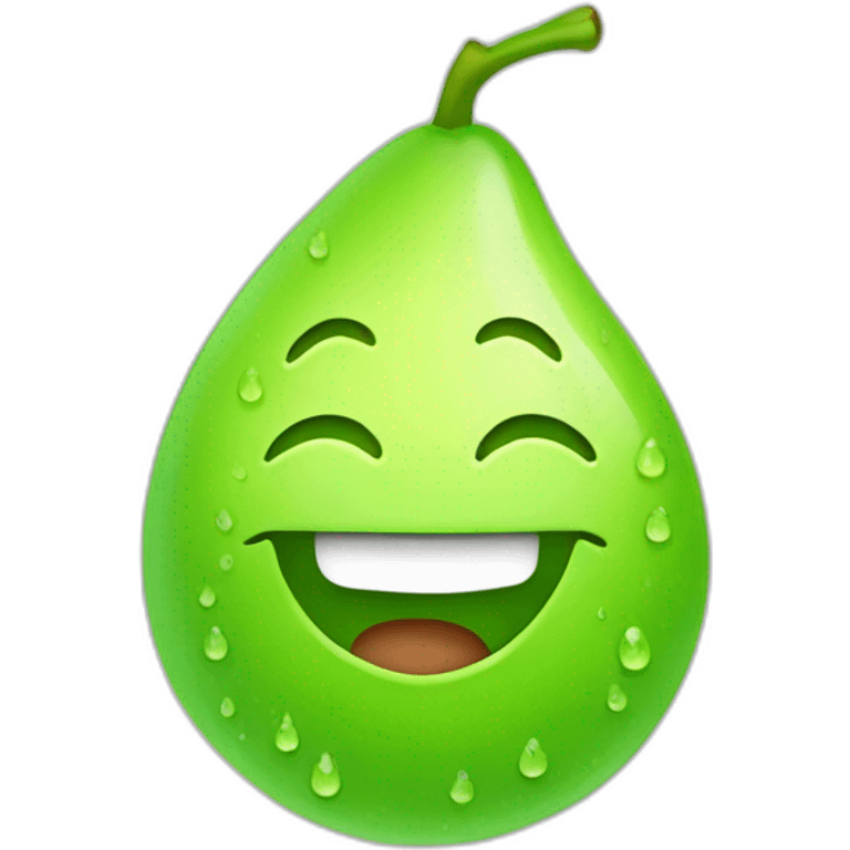 limegreen-waterdrop-with-smiling-mouth emoji