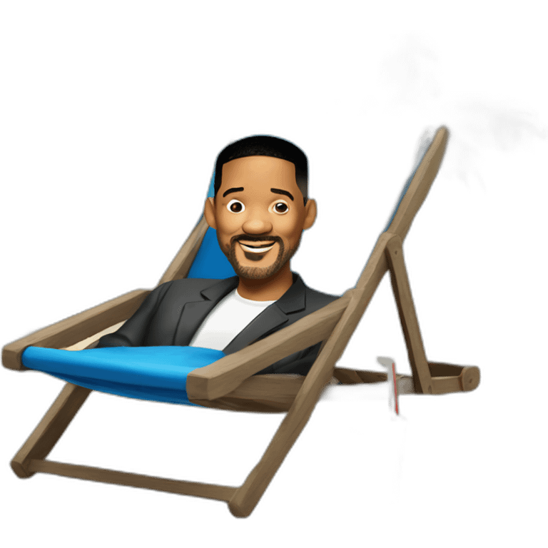 will smith lying on a deckchair emoji