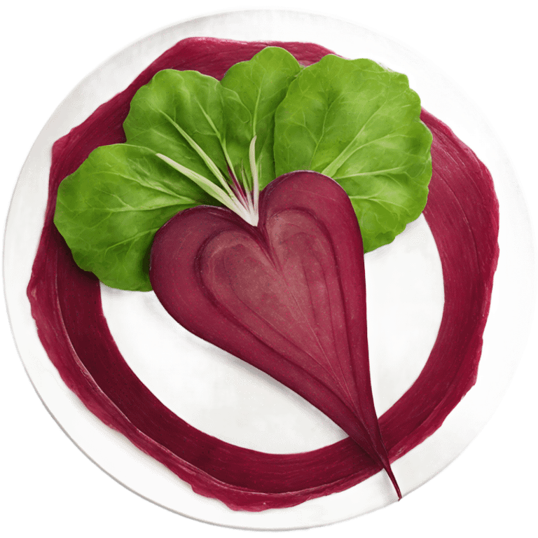 carpaccio from beets on a white plate emoji