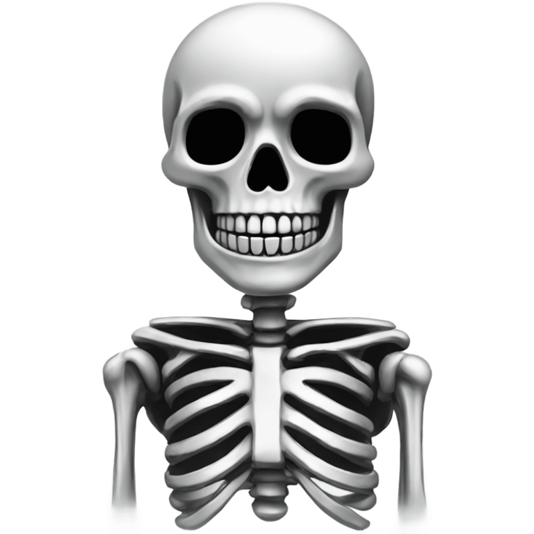 Skeleton made of chrome emoji