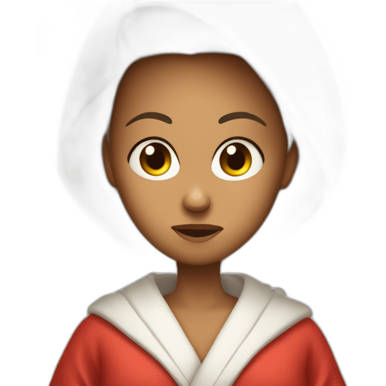 mother in red bathrobe angry  emoji