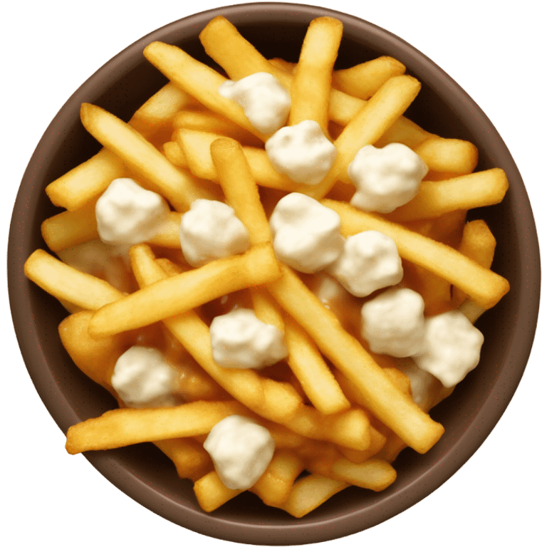 A bowl of poutine  emoji