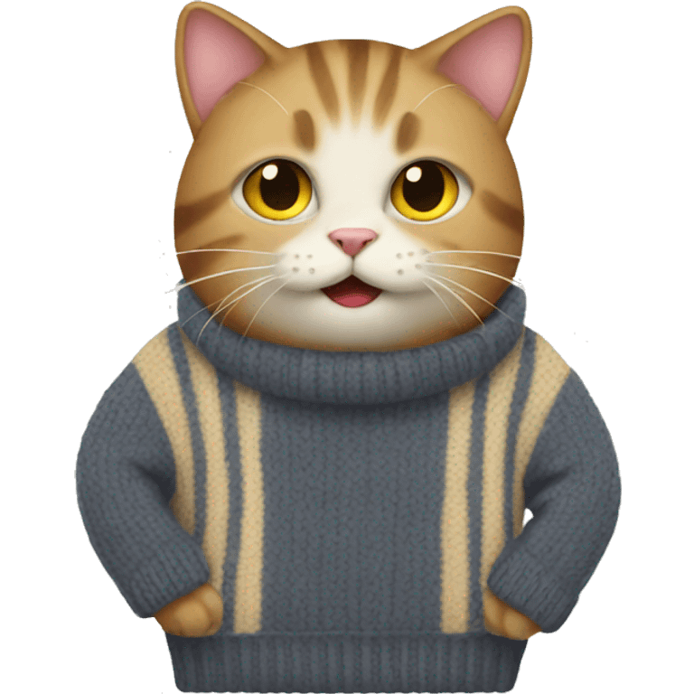 Cat with a sweter  emoji