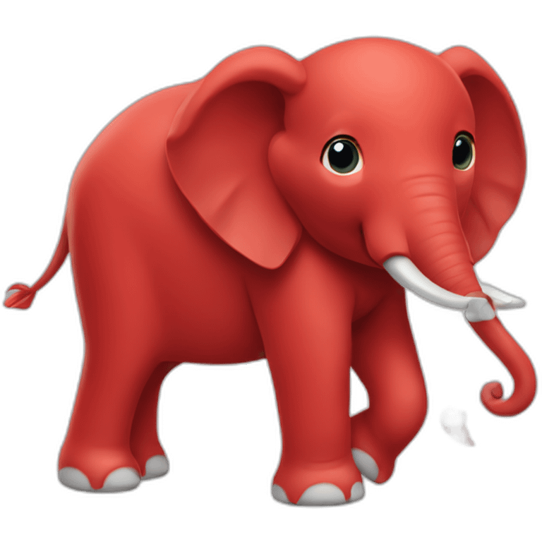 santander elephant red emoji