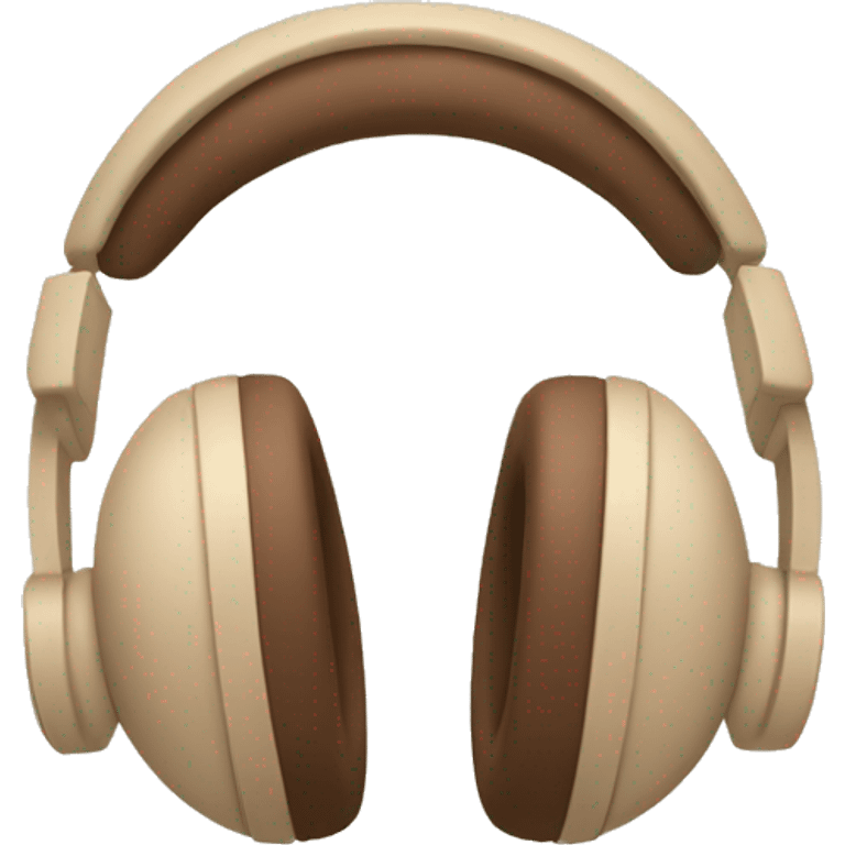 beige headphones with brown bows emoji