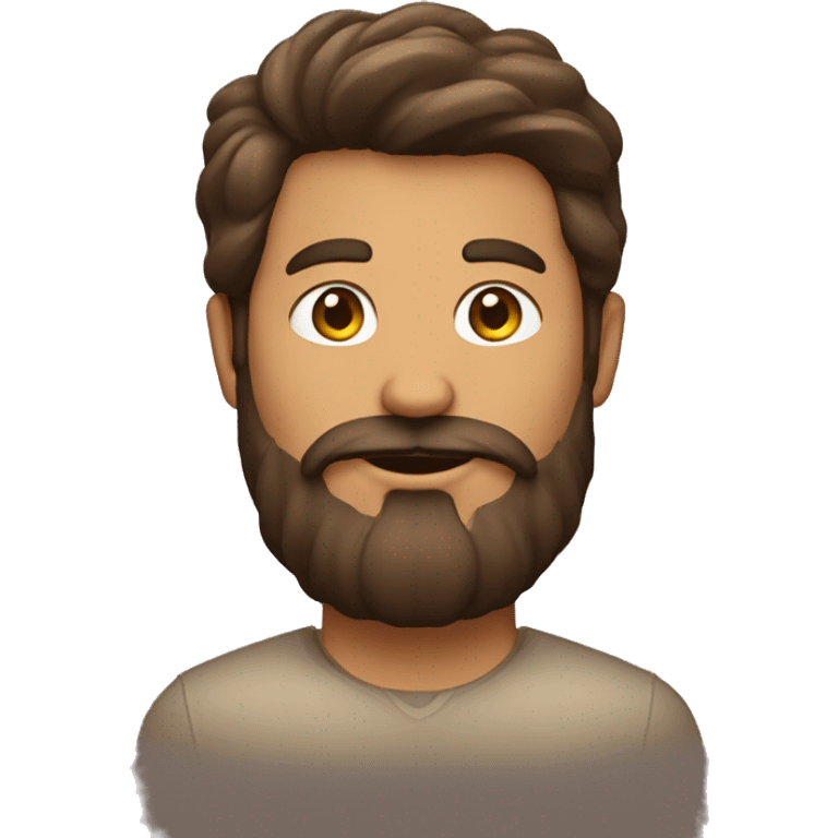 Un homme brun avec une barbe emoji