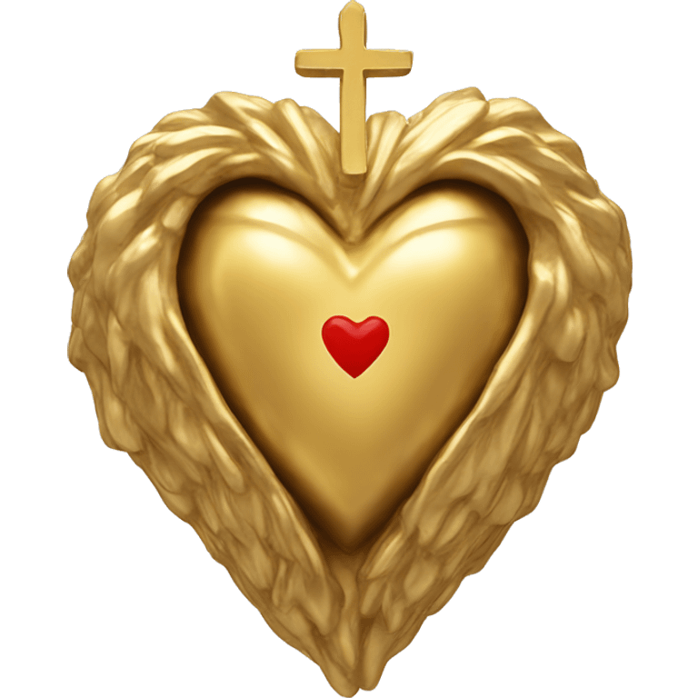 gold sacred heart emoji