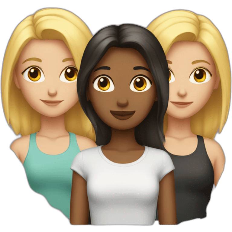 three girls  emoji