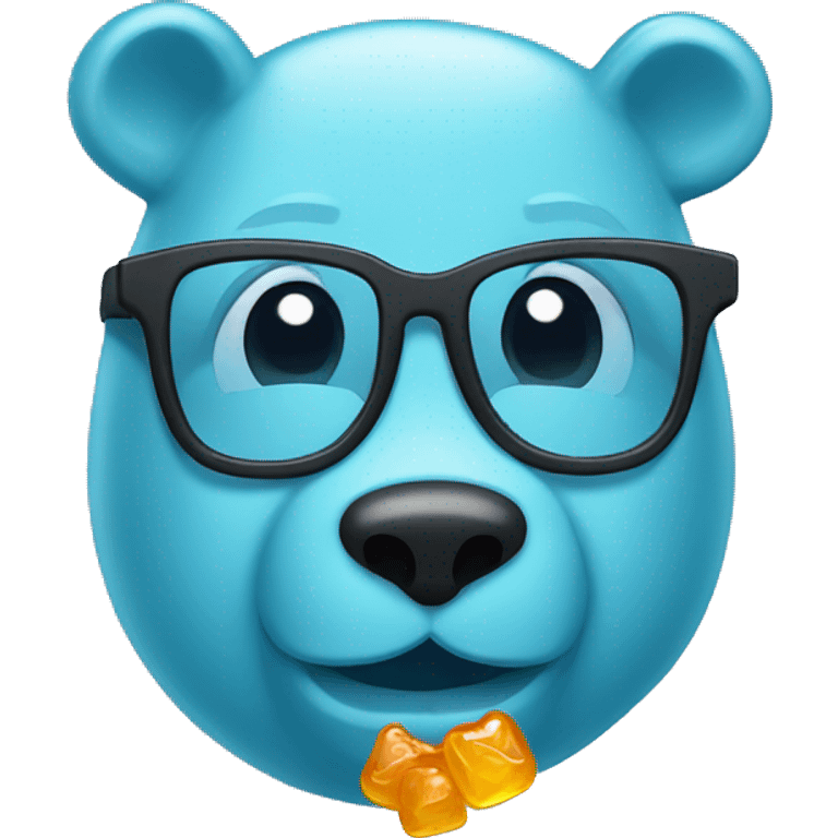 Gummybear with glasses emoji