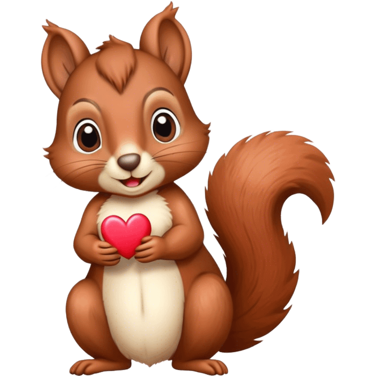 Valentine squirrel emoji