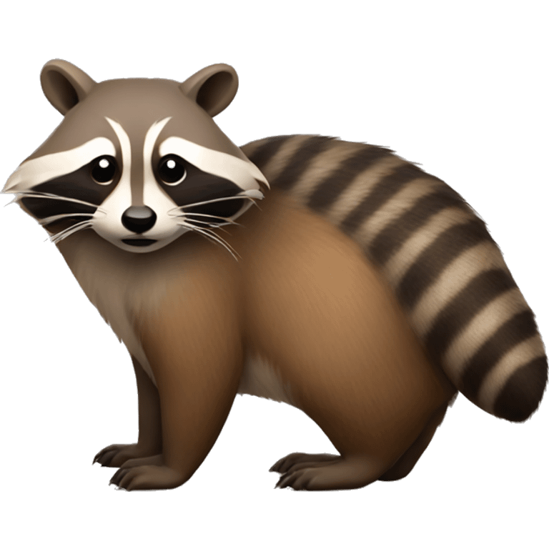 Animal with head of beaver and body of raccoon  emoji