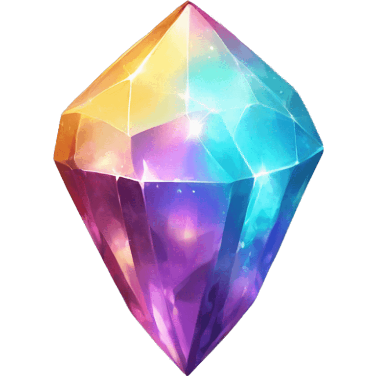 Shiny sparkly colorful crystal gem shard emoji