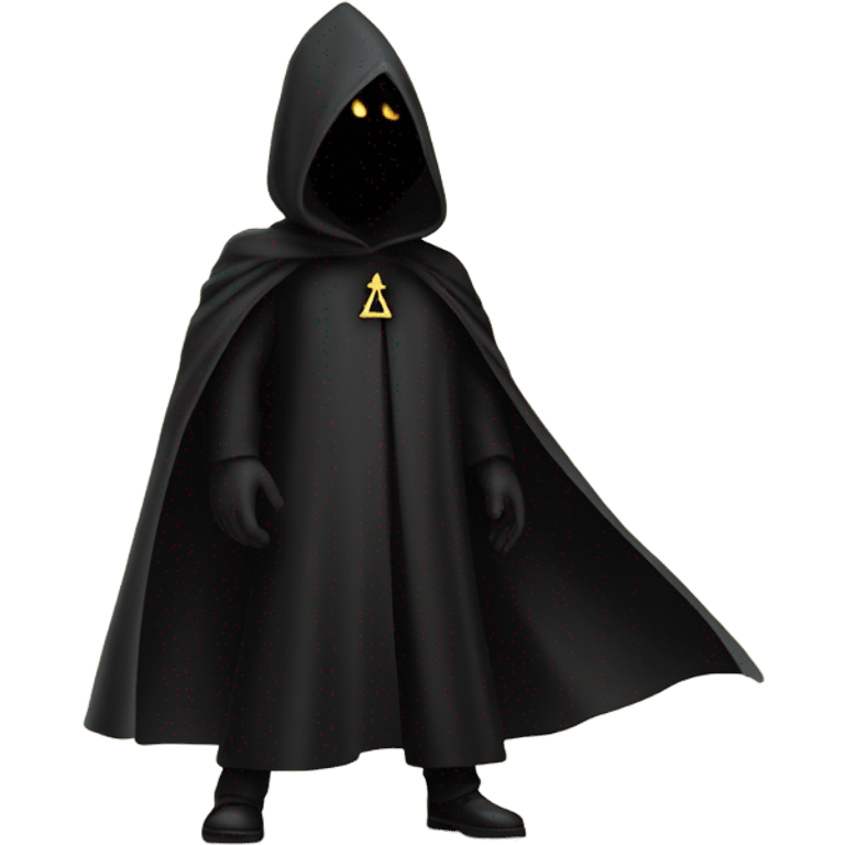 illuminati shadow figure in black cloak emoji