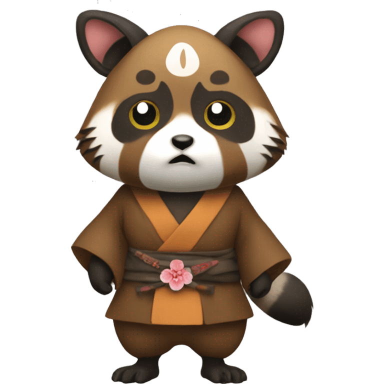 The Tanuki beast from the Japanese legend emoji