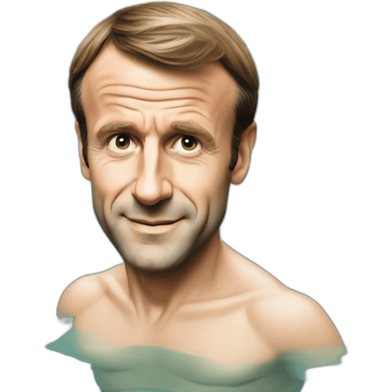 Emmanuel Macron à la piscine  emoji