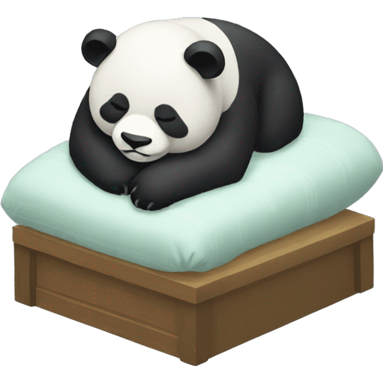 a pixelart sleeping panda emoji