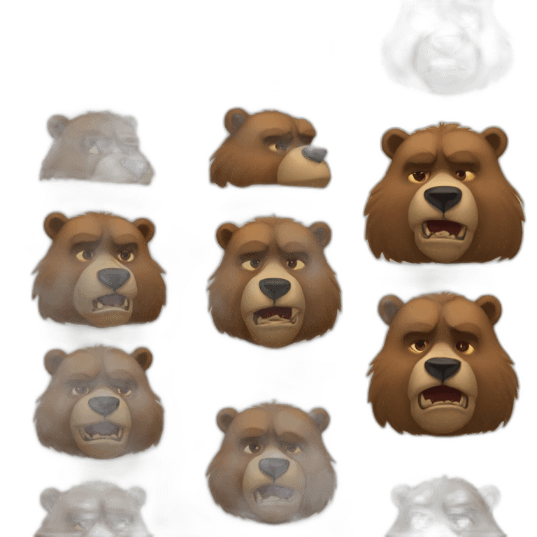 Bad-tempered bear emoji