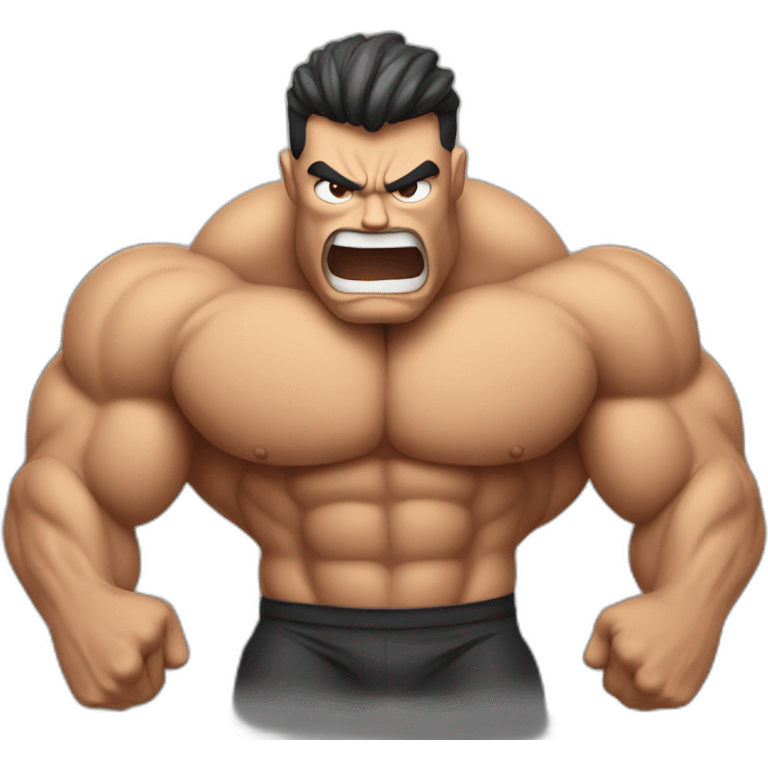 Muscle guy fart emoji