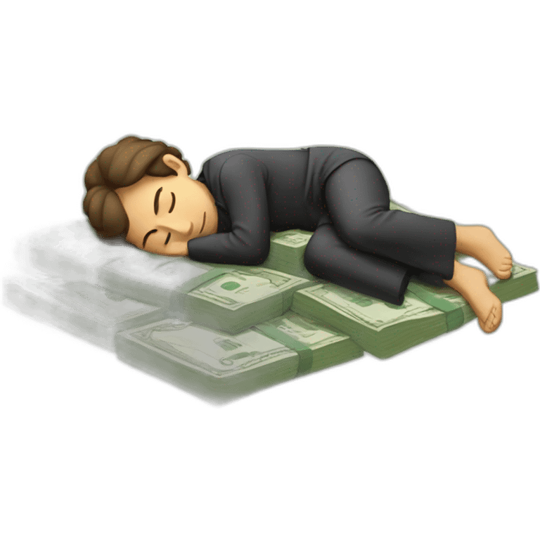 Jewish-sleeping-on-money emoji