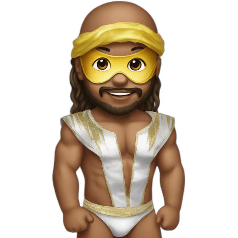 a baby dressed as Randy Savage emoji