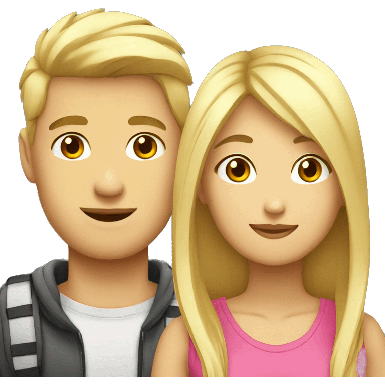 blond boyfriend asian girlfriend tourists emoji