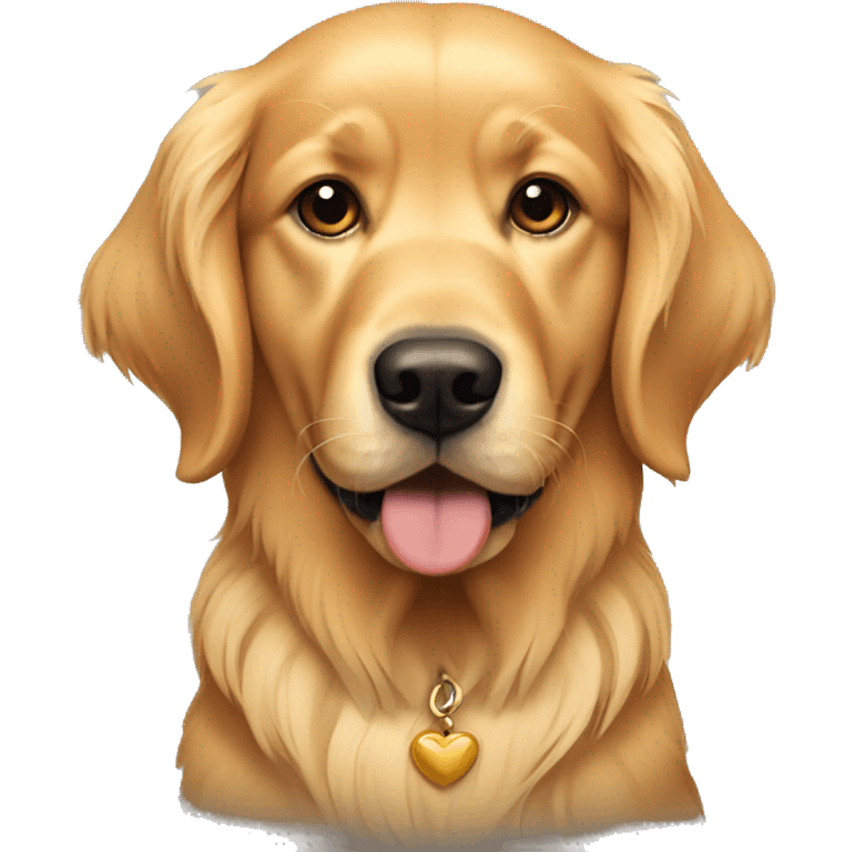 Tattooed golden retriever  emoji