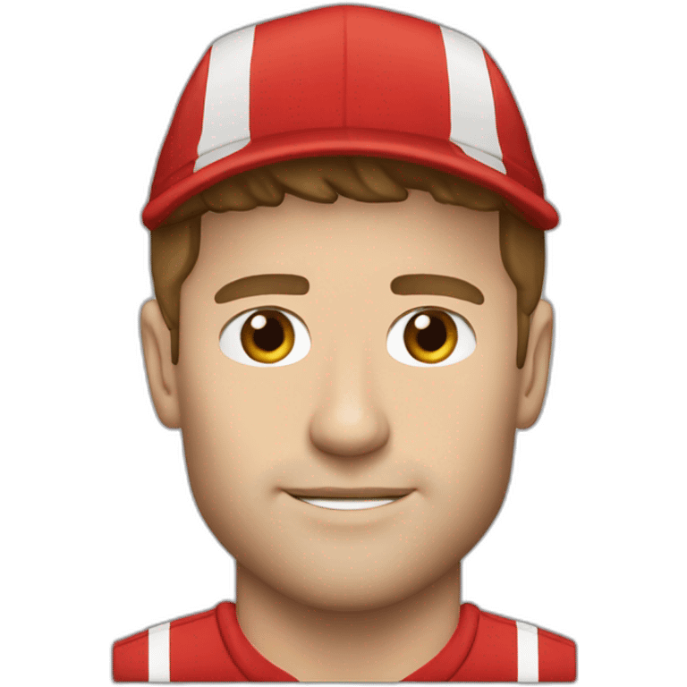 Steven Gerrard wearing a red cap emoji