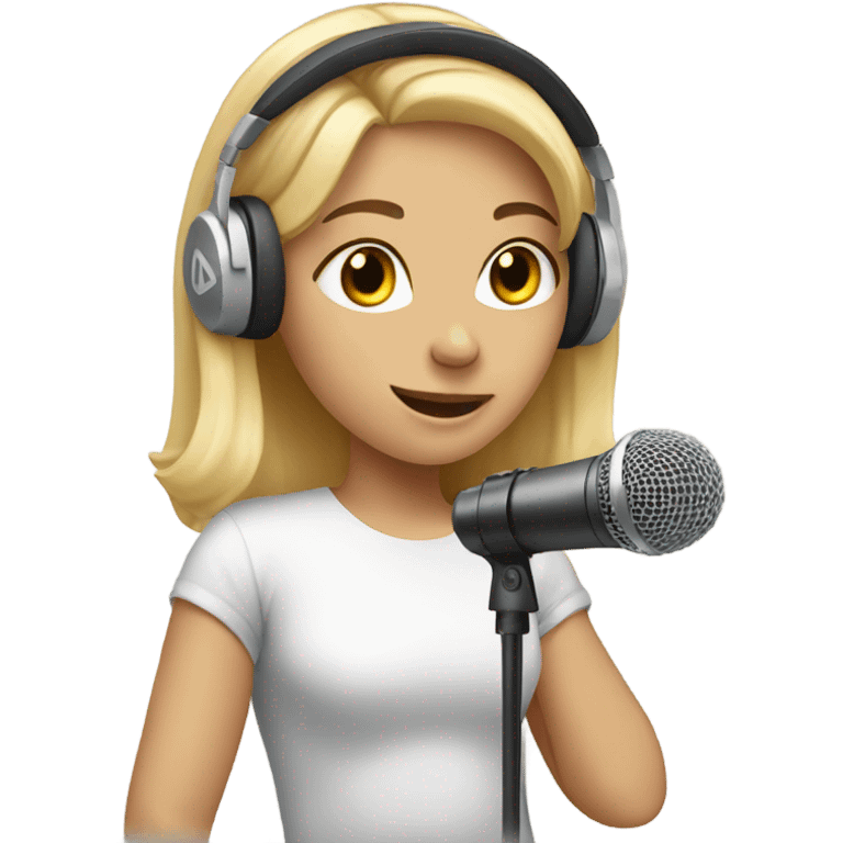 Blonde podcast girl emoji