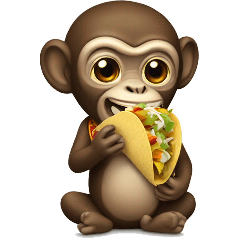 Monkey eating taco emoji