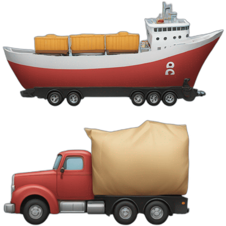 ship and truck  emoji