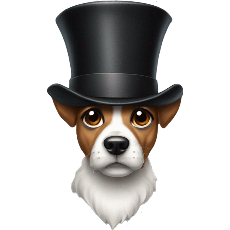 Top hat dog emoji