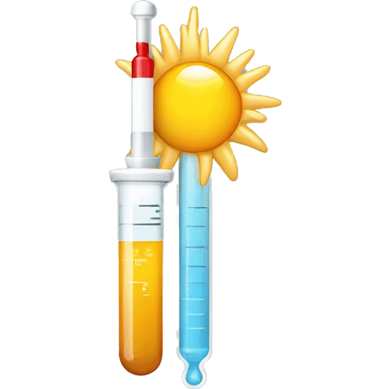 a syringe with a sun inside emoji