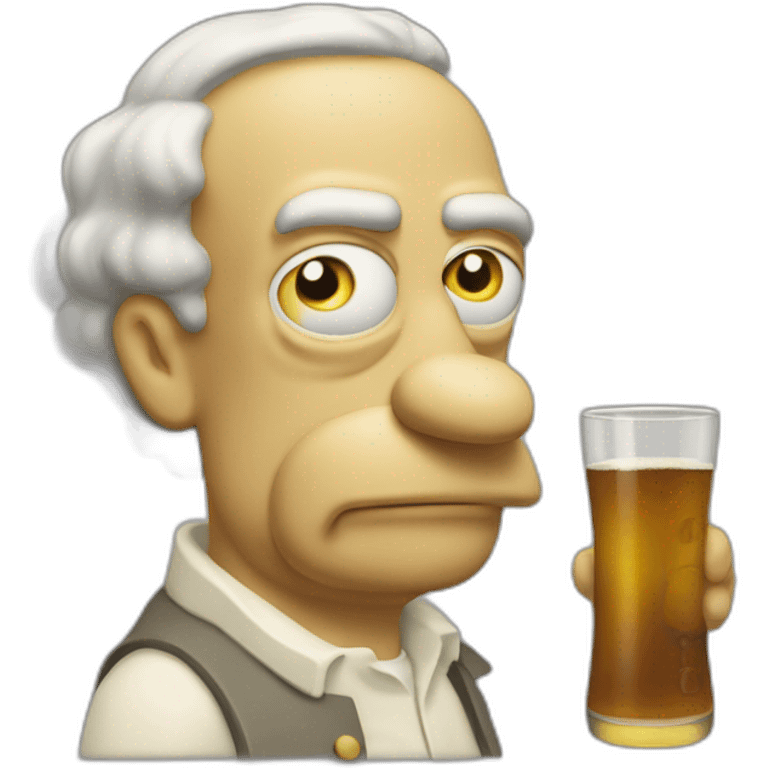 Homer dindon drinck béer emoji