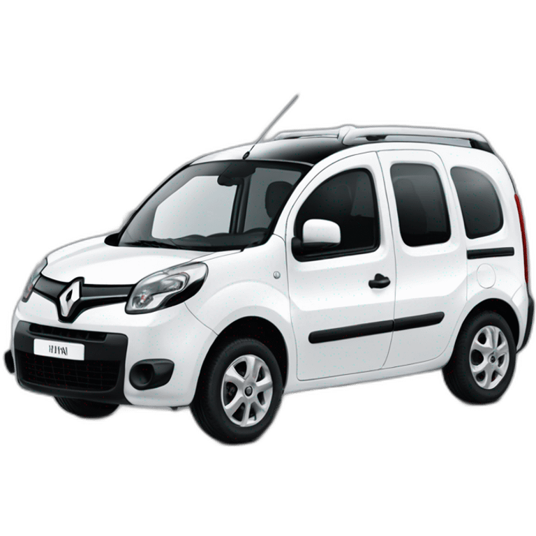 Une Renault kangoo blanche avec hard top emoji