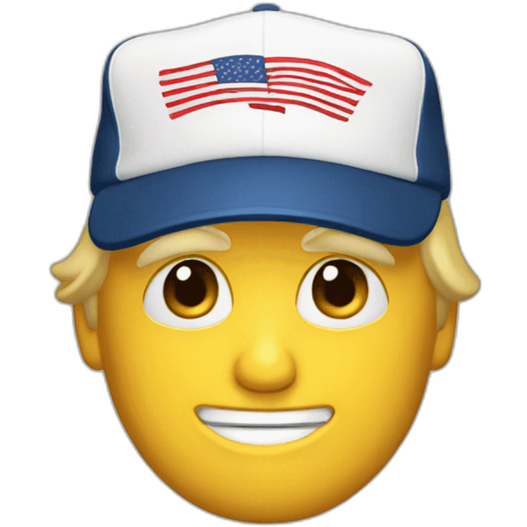 Donald trump with cap emoji