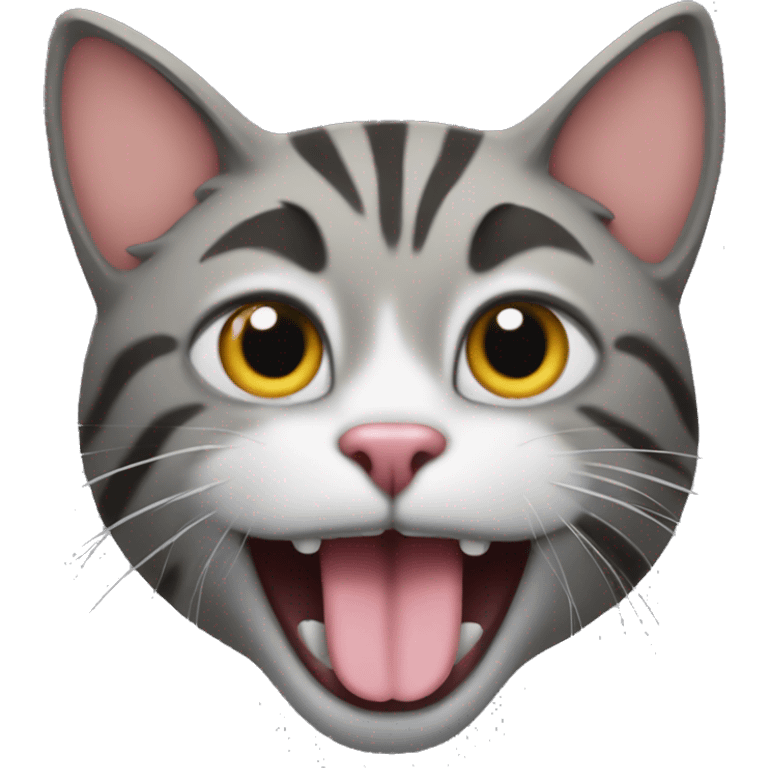 cat with cat tongue out  emoji