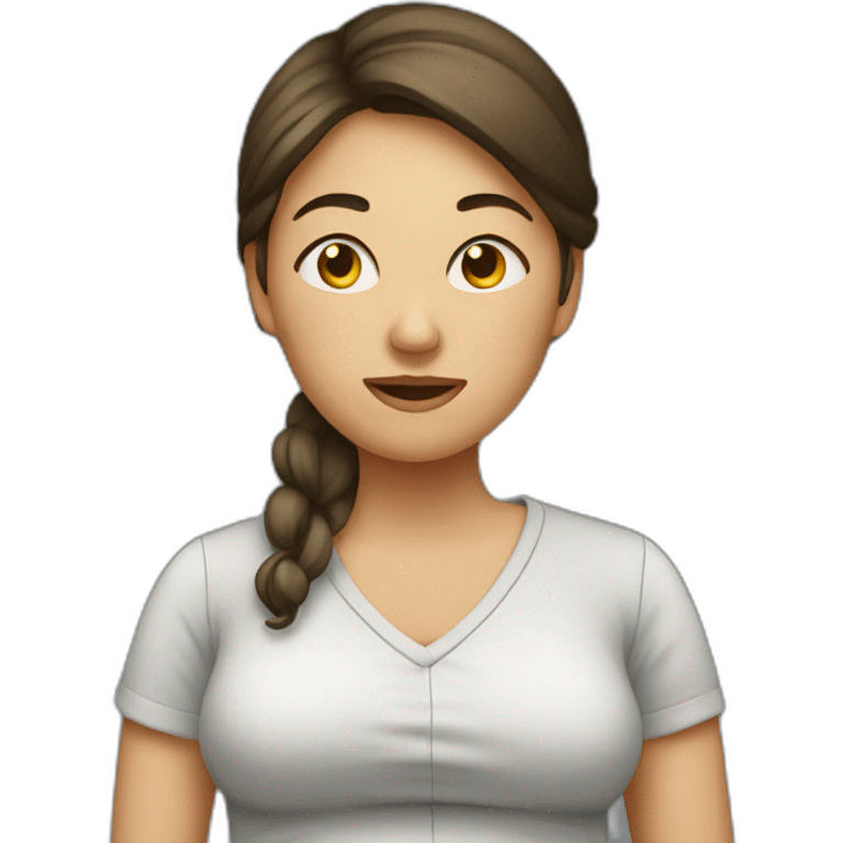 Femme enceinte fatiguée emoji