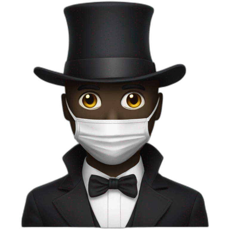 satoshi nakamoto dress like a magician with a v a for vendeta mask emoji