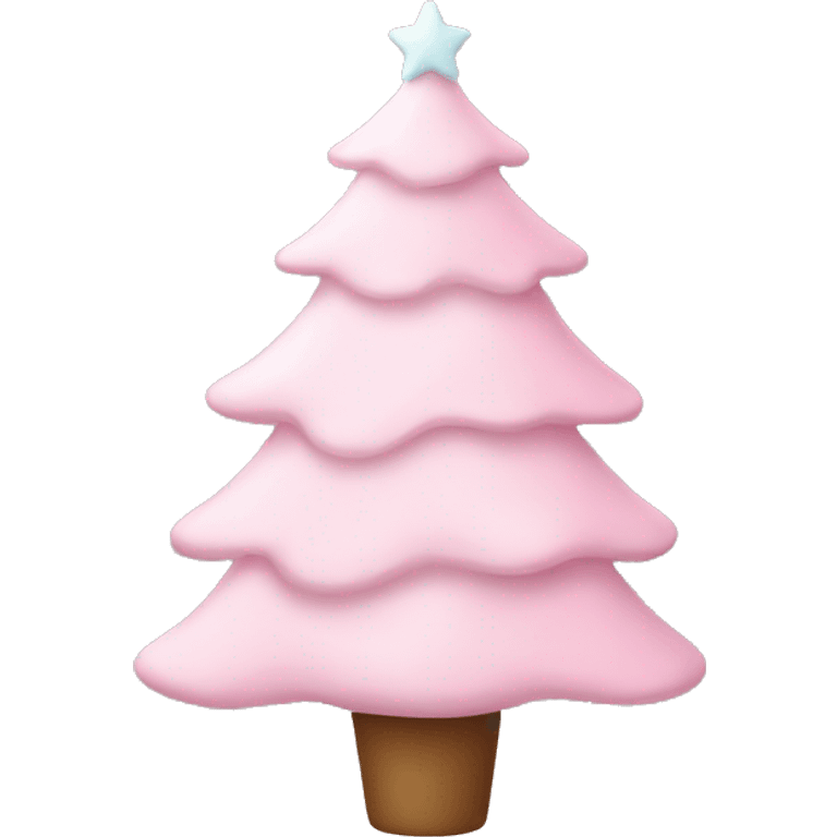 pastel pink christmas tree emoji