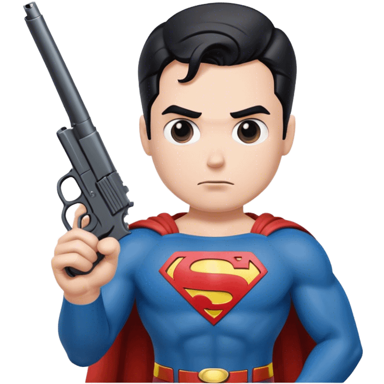 Superman with gun    emoji