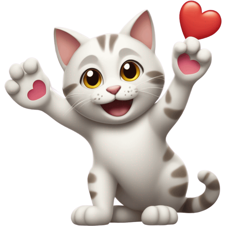 Cat sending love emoji